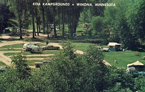 Koa Kampgrounds Located in Winona Minnesota Postcard - Picture 1 of 2