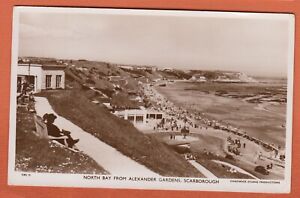 1951 Real Photo Postcard, North Bay From Alexander Gardens, Scarborough