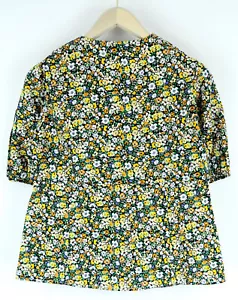 Vila Vikaja Top Mujer EU40 Algodón Verde Puff Manga Patrón Floral 2/4 Manga - Imagen 1 de 8