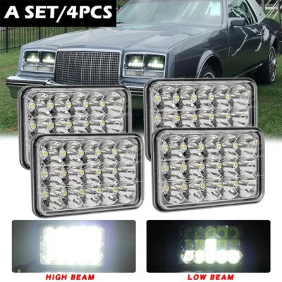 4 faros LED 4X6" HAZ ALTO para Buick Regal 1982-1987 Riviera 1975-1985 Foto 1 de 4