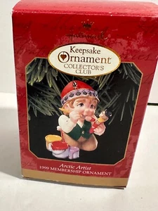 Hallmark Keepsake Adorno de Navidad Club de Coleccionistas Elfos "Artista Ártico" 1999 - Imagen 1 de 13