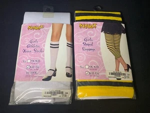 NEW Spirit Halloween Girls Knee Socks and Leggings Size Medium (2 Packs!) - Picture 1 of 7