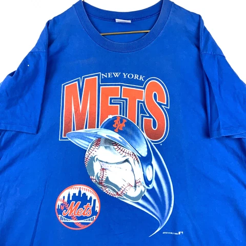Vintage New York Mets T-shirt Size 2XL 1995 Blue Mlb Baseball 90s Cover