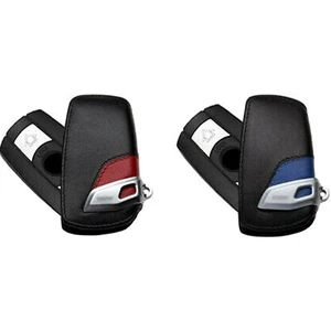 Leather Car Key Fob Case Cover Shell Fits For BMW 1 3 5 6 7 Series X5 X6 M5 US - Photo 1 sur 5