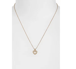 Nadri Women's Gold Small Heart Pendant Necklace W1018 - Picture 1 of 2