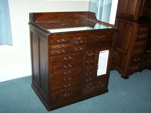 ANTIQUE OAK DENTAL CABINET Cover