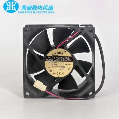 ADDA AD0824UB-A71GL 8025 DC24V 0.26A 8CM 2-Pin Inverter High Airflow Fan - Image 1 of 4