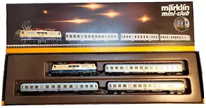 Z Märklín Mini-Club 8101 DB 111 Electric Loco & Passenger Car Set (Tested) - Picture 1 of 14