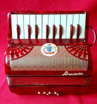Ancien Petit Accordeon Armonia - Instrument de musique Made In Italy - Photo 1/4