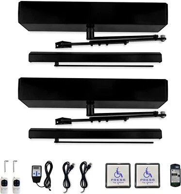 Handicap Door Opener for Dual Swing Doors,Black Color Commercial Door Operator - Image 1 of 4