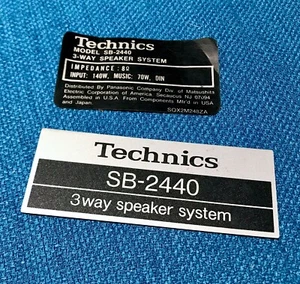 Technics SB-2440 Labels and Port Cover - Picture 1 of 3