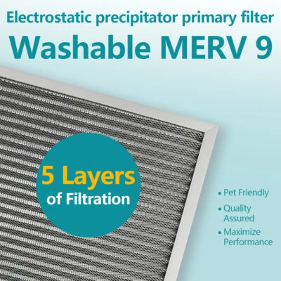 14x16x1 Permanent Air Filter MERV9 Washable & Reusable Electrostatic Air Filter - Image 1 of 4