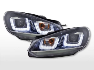 coppia di Luci Fari fanali proiettori a LED Golf 6 08-12 nero - - Foto 1 di 7
