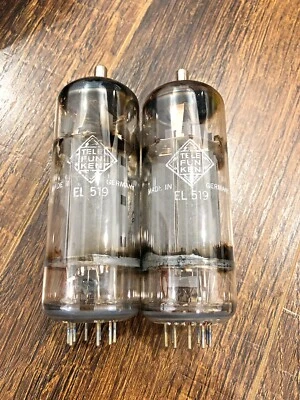 Telefunken EL519 EL509 6KG6 Excelente Valor de Prueba Par Igualado Foto 1 de 2