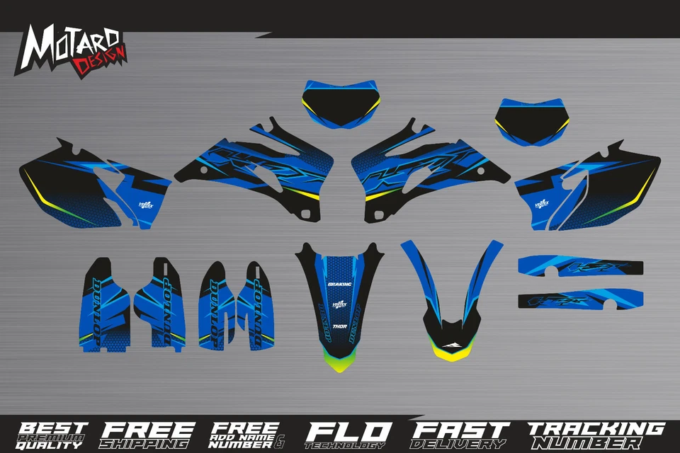 Kit de gráficos para calcomanías Yamaha WR 250 F 2007 2008 2009 2010 2011 2012 2013 2014 Foto 1 de 3