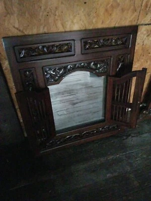 Espejo ventana color antiguo cacao colección diseñador Chippendale: 5 disponibles Foto 1 de 2