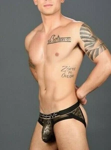 XS Andrew Christian Jock Massive Python Jockstrap Golden Snake Skin 91094 65 - Picture 1 of 7