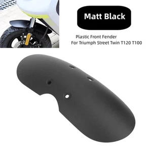Matte Black Short Front Fender Mudguard For Triumph Bonneville T100 T120 Motor - Picture 1 of 6