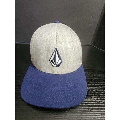Volcom Flexfit Hat L XL Two Tone Gray Blue Snapback Baseball Cap - Image 1 of 4