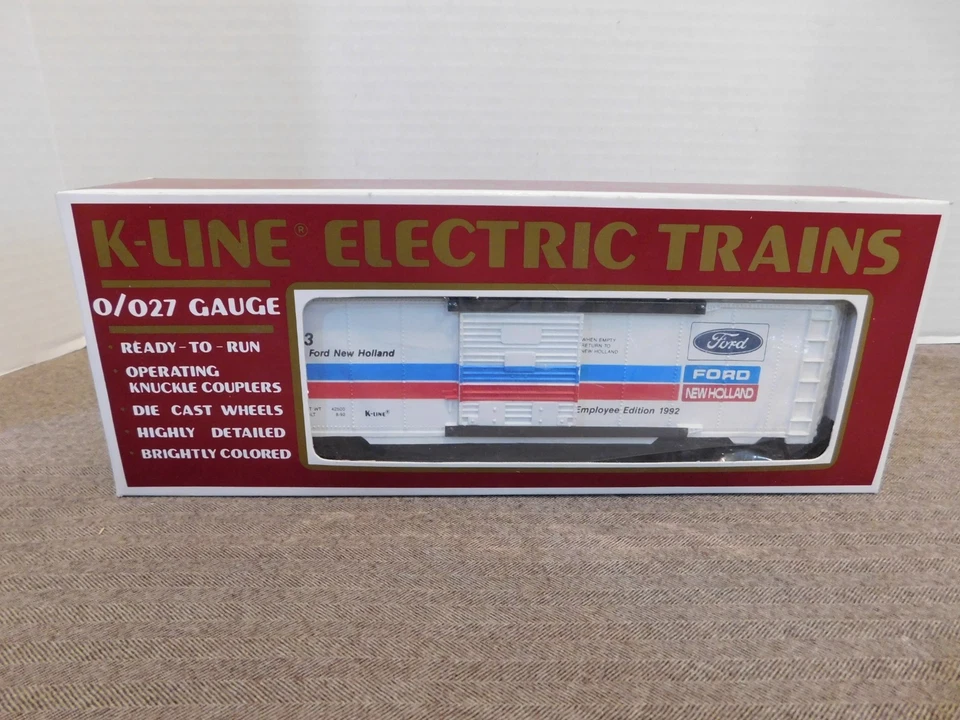 K-Line 0/027 Gauge Box Car Ford New Holland Employee Edition #K-64106E - Image 1 of 4