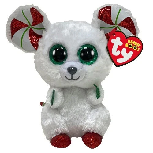 Ty Beanie Boos - CHIMNEY the Christmas Mouse 6" NEW MWMTs Plush Stuffed Toy - Image 1 of 1