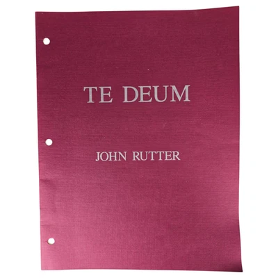 John Rutter Te Deum Choral Score SATB Organ Hinshaw Music Sheet Book - Image 1 of 4