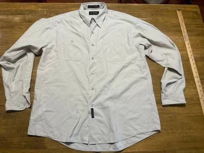 Camisa ENRO, para hombre talla grande, blanca, abotonada, manga larga, bolsillos en el pecho Foto 1 de 4