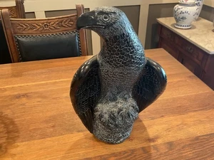 De colección 1972 Aardvark Canadá Jabonera Tallada Águila Escultura Artista Firmado ENORME 15" - Imagen 1 de 7