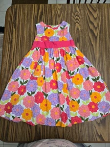 Gymboree Summer Dress Size 6 Beautiful Flowers Fully Linened-EUC - Picture 1 of 4