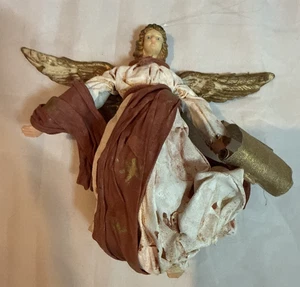 Pappmaché Engel Christbaumschmuck Figur Vintage - gebraucht - Bild 1 von 10