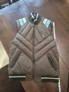 Original Striped Penguin Men’s Quilted Puffer  Vest Fit Size M - Picture 1 of 9