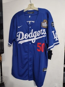 Dodgers-Mookie Betts #50-Nike-Serie Mundial'24-Jersey Cosido Azul-HombreTalla XL-NUEVO - Imagen 1 de 19