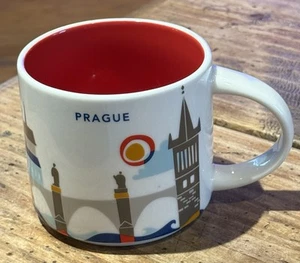 STARBUCKS Mug 2023 PRAGUE Czech Republic 14oz You Are Here Collection WHITE EUC - Picture 1 of 8