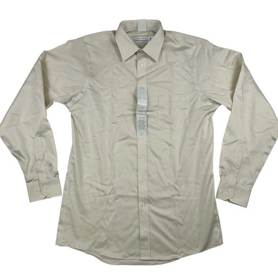 Camisa Joseph Abboud Para Hombre 16 36/37 Alta Sin Hierro Calce Regular Beige Vestido Foto 1 de 4