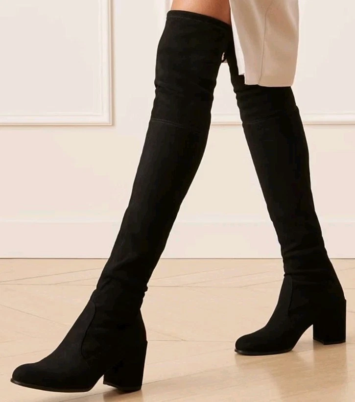 Stuart Weitzman Tieland Over the knee Soft Suede Boots Black Size 7.5 New - Image 1 of 4