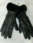 Neuf avec étiquettes gants intelligents imperméables pour femmes shearling garnis noirs L/XL