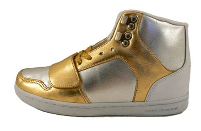 Creative Recreation Womens Gold Silver Cesario Hi Top Gym Shoes Sneakers 6US NIB - Image 1 of 4
