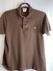 Lacoste Polo Shirt Adult Size 3 Brown Short Sleeve Golf Rugby Casual Mens