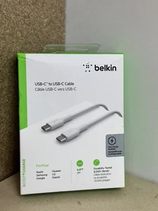 Belkin Fast Charging USB-C to USB-C 2m Cable *WHITE* Box 14 - Picture 1 of 2