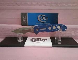 Impossible to Find Colt Police Task Force German Made Blue Folding Knife! - Picture 1 of 24