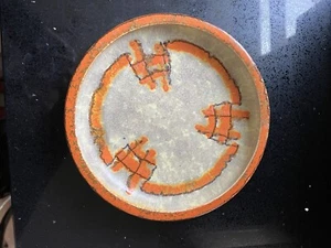 Plato de té vintage de cerámica de Alemania Occidental años 70 Fat Lava - Imagen 1 de 2