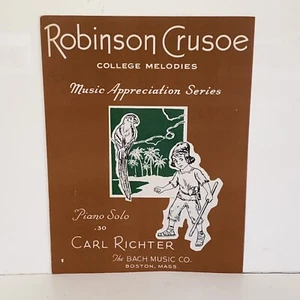 Vintage 1943 Robinson Crusoe Piano Solo Sheet Music by Carl Richter - Picture 1 of 12