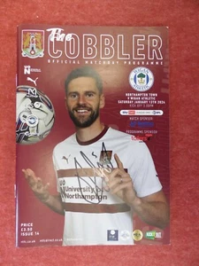 NORTHAMPTON T v WIGAN ATH. | 2023/2024 | L1 | 13. JAN 2024 | JON GUTHRIE SIGNED - Bild 1 von 3