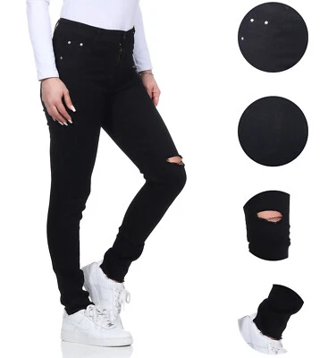 Hosen Jeans Damen Destroyed 36 38 40 42 44 46 48 Slim Fit Röhre Denim High Waist - Bild 1 von 4