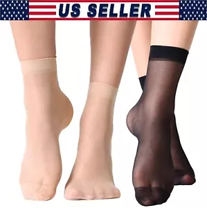 20 Pairs Women Elastic Summer Short Socks Soft Ankle Sheer Stockings Cooling USA - Picture 1 of 15