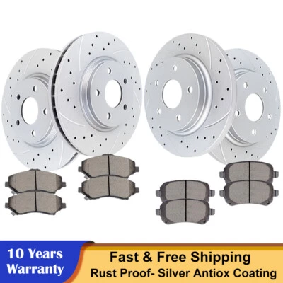 Front and Rear Rotor Brake Pads for Town & Country Grand Caravan Routan Journey - Image 1 of 4