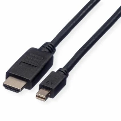 Monitor Kabel Roline Mini Displayport Stecker 20 Pin > HDMI 19 Pin Full-HD 1m - Bild 1 von 3