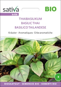 Sativa Rheinau kr06 Thaibasilikum (Bio-Basilikumsamen) - Bild 1 von 2