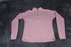 Nike Sweater Women Extra Small Pink Red Lightweight 1/4 Zip Athletic Sweatshirt