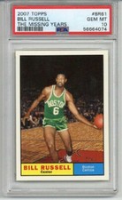 2007 TOPPS THE MISSING YEARS #BR61 BILL RUSSELL CARD CELTICS PSA 10 LOW POP 6